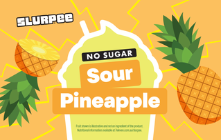 Slurpee No Sugar Sour Pineapple